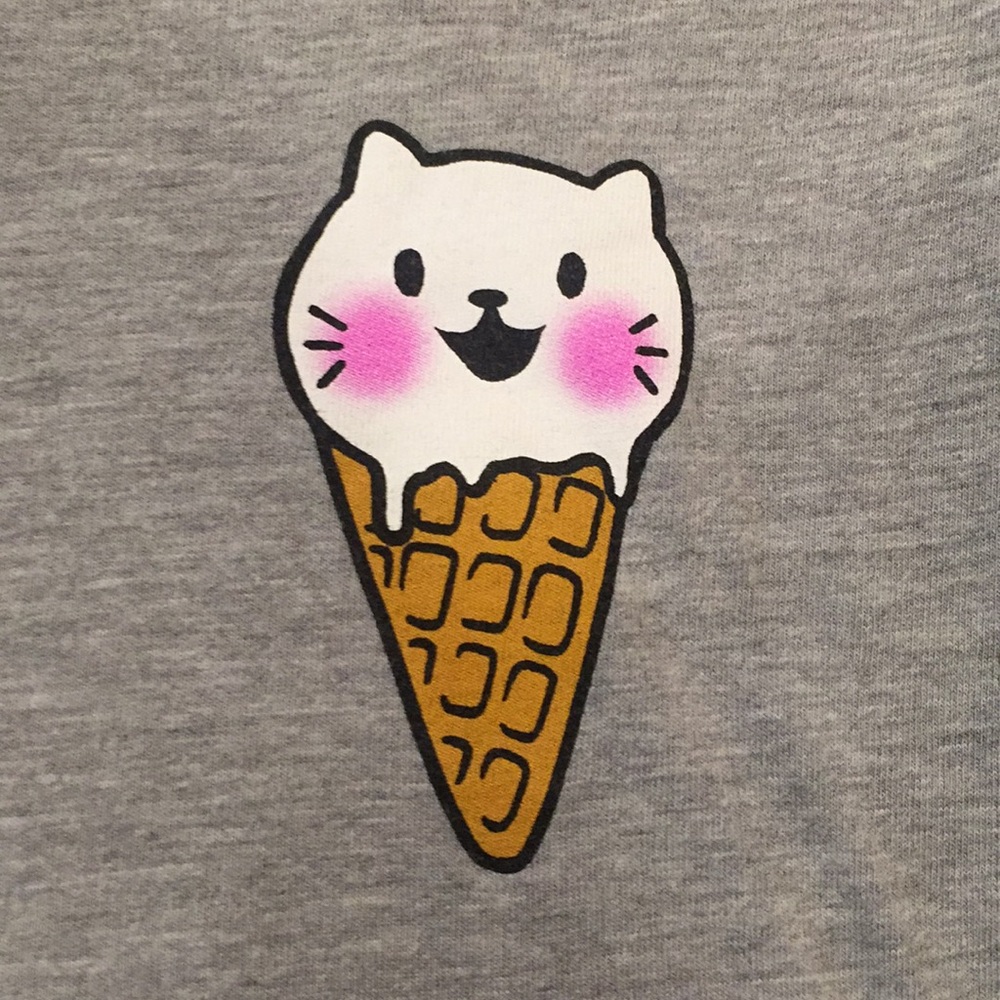 🍦🐱Gray Kitty in an Ice Cream Cone T🐱🍦 - Picture 3 of 5